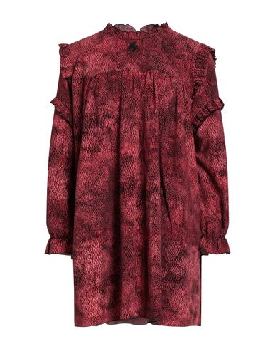Mekkdes Woman Mini Dress Brick Size M/l Polyester, Elastane In Red