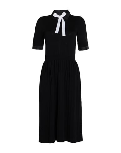 Thom Browne Woman Midi Dress Black Size 6 Virgin Wool, Polyamide, Elastane, Silk