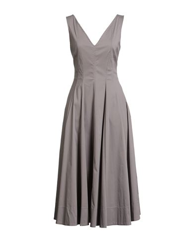 Shop Meimeij Woman Midi Dress Taupe Size 6 Cotton, Polyamide, Elastane