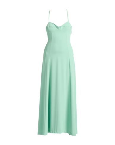 Haveone Woman Maxi Dress Light Green Size S Polyester, Elastane