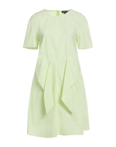 Emporio Armani Woman Mini Dress Lime Green Size 10 Cotton In Black