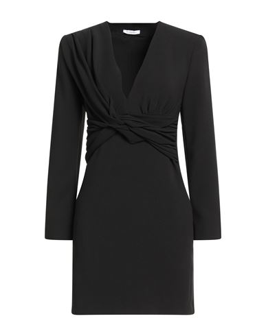 Motivi Woman Mini Dress Black Size 8 Polyester, Viscose, Elastane In Black