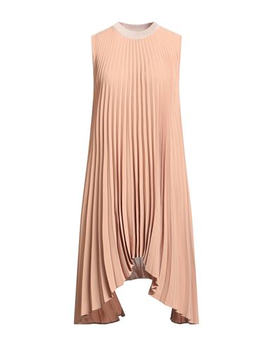 Gentryportofino Woman Mini Dress Camel Size 14 Cotton, Polyester, Modal In Pink