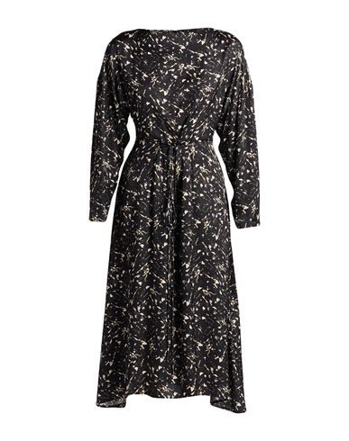 Ottod'ame Caring Woman Midi Dress Black Size 10 Viscose