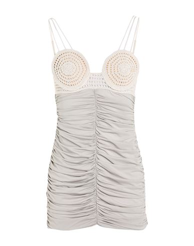 Magda Butrym Woman Mini Dress Light Grey Size 10 Viscose, Elastane, Cotton