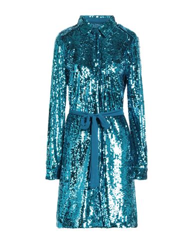 Pinko Woman Mini Dress Azure Size 4 Polyester