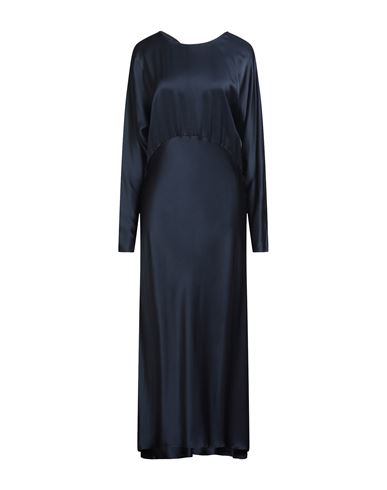 Ottod'ame Woman Maxi Dress Navy Size 12 Viscose In Black