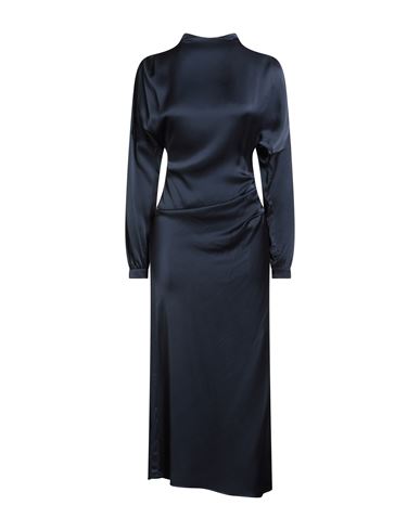 Ottod'ame Woman Maxi Dress Midnight Blue Size 6 Viscose In Black