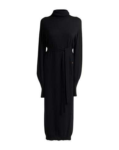 Ottod'ame Woman Midi Dress Black Size 8 Merino Wool, Viscose, Polyamide, Cashmere