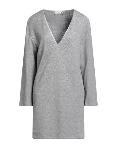 Haveone Woman Mini Dress Light Grey Size M Viscose, Polyester, Nylon