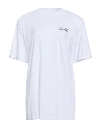 Rotate Birger Christensen Woman T-shirt White Size 8 Organic Cotton