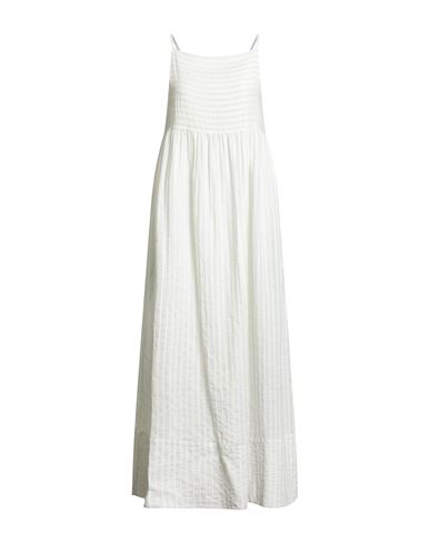 Massimo Alba Woman Maxi Dress Light Green Size M Cotton, Viscose In White