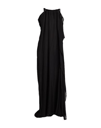 Ann Demeulemeester Woman Maxi Dress Black Size 8 Silk, Calfskin