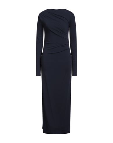 Ottod'ame Woman Maxi Dress Midnight Blue Size 12 Viscose, Elastane