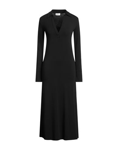 Ottod'ame Woman Midi Dress Black Size 10 Viscose, Elastane