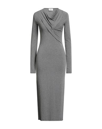 Ottod'ame Woman Midi Dress Grey Size M Viscose, Elastane