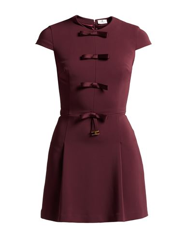 Elisabetta Franchi Woman Mini Dress Burgundy Size 4 Viscose, Elastane, Acetate In Red