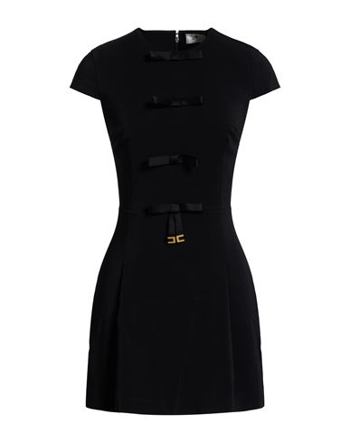 Elisabetta Franchi Stretch Viscose Dress With Logo In Black