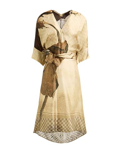Masnada Woman Midi Dress Sand Size Xs/s Viscose In Neutral