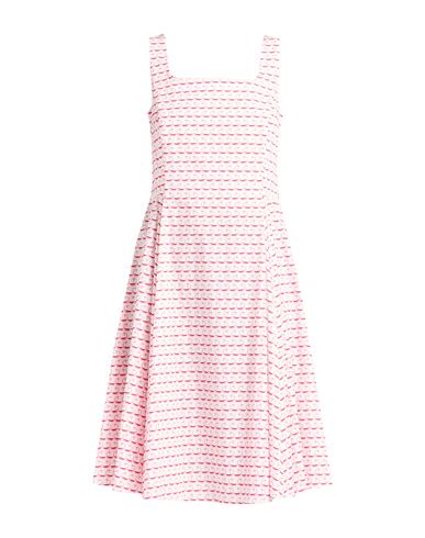 Caliban Woman Midi Dress White Size 8 Cotton, Elastane