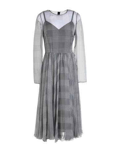 Dolce & Gabbana Woman Midi Dress Grey Size 10 Silk In Gray