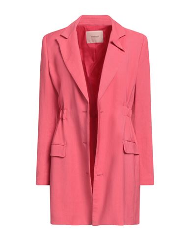 Twinset Woman Blazer Coral Size 4 Viscose, Linen In Red