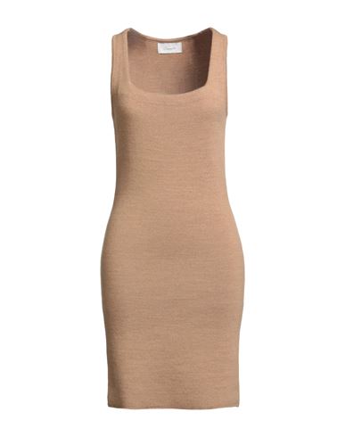 Souvenir Woman Mini Dress Camel Size Onesize Acrylic, Wool, Viscose