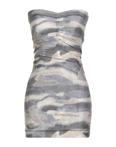 Knwls Woman Mini Dress Grey Size M Polyester, Elastane In Gray