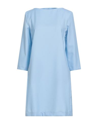 Liviana Conti Woman Mini Dress Light Blue Size 12 Virgin Wool In Blue