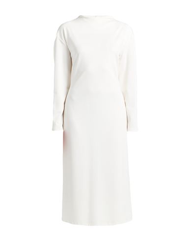 Liviana Conti Woman Midi Dress Ivory Size 6 Viscose, Polyamide, Elastane In White