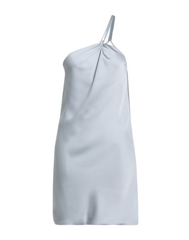 Norma Kamali Woman Mini Dress Silver Size 4 Polyester
