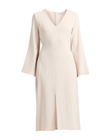 Antonelli Woman Midi Dress Beige Size 8 Virgin Wool, Viscose In White
