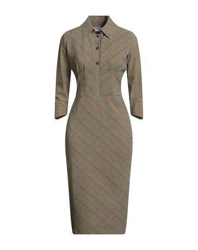 Chiara Boni La Petite Robe Woman Midi Dress Military Green Size 10 Polyamide, Elastane In Brown