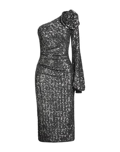 Chiara Boni La Petite Robe Woman Midi Dress Gunmetal Size 10 Polyamide, Elastane In Gray