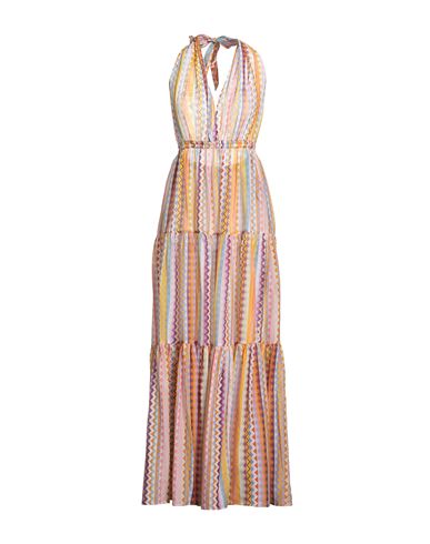 Missoni Woman Maxi Dress Light Pink Size 8 Cotton, Silk
