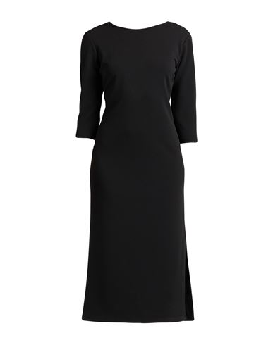 Souvenir Woman Midi Dress Black Size M Viscose, Polyester, Elastane