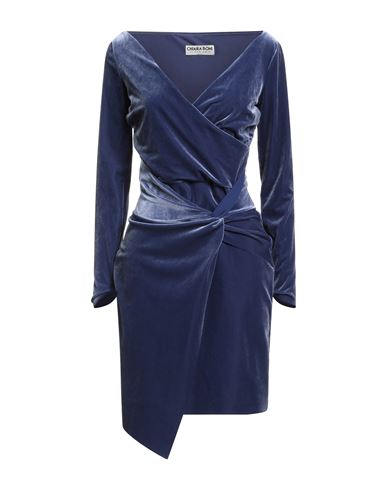 Chiara Boni La Petite Robe Woman Midi Dress Slate Blue Size 6 Polyester, Polyamide, Elastane In Blue