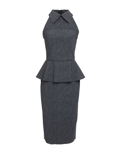 Chiara Boni La Petite Robe Woman Midi Dress Charcoal Size 12 Polyamide, Elastane In Animal Print