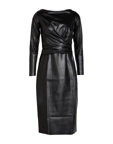 Chiara Boni La Petite Robe Woman Midi Dress Black Size 8 Polyamide, Elastane In Black