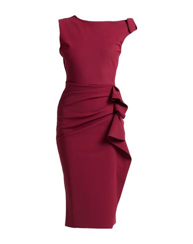 Chiara Boni La Petite Robe Woman Midi Dress Burgundy Size 2 Polyamide, Elastane In Burgundy