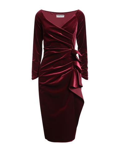 Chiara Boni La Petite Robe Woman Midi Dress Garnet Size 10 Polyester, Polyamide, Elastane In Red