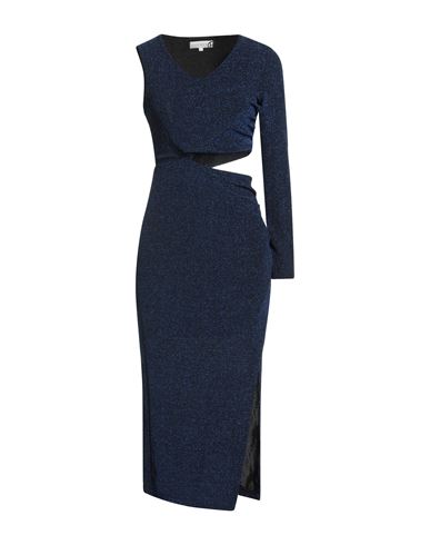 Haveone Woman Midi Dress Bright Blue Size S Polyamide, Metallic Fiber, Elastane