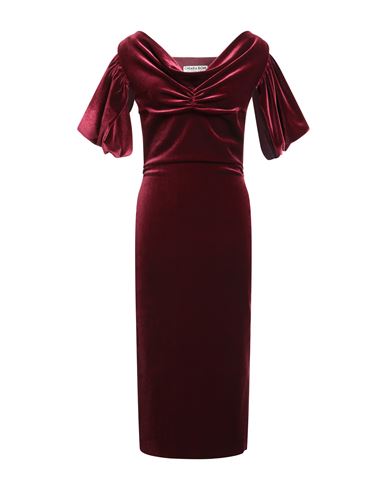 Chiara Boni La Petite Robe Woman Midi Dress Burgundy Size 12 Polyester, Polyamide, Elastane