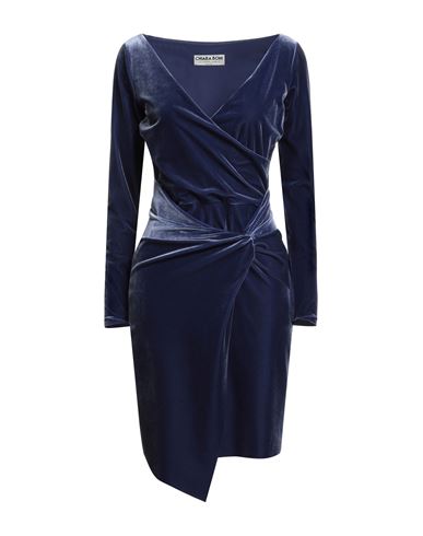 Chiara Boni La Petite Robe Woman Midi Dress Slate Blue Size 6 Polyester, Polyamide, Elastane In Blue