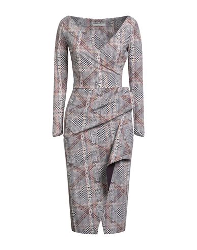 Chiara Boni La Petite Robe Woman Midi Dress Lilac Size 12 Polyamide, Elastane In Gray