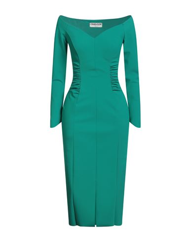Chiara Boni La Petite Robe Ruched Off-shoulder Bodycon Midi Dress In Green