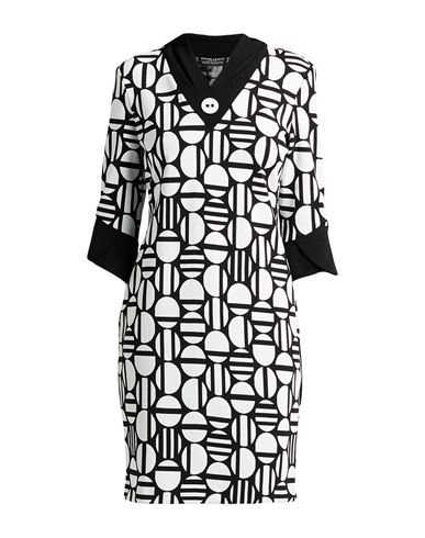 Frank Lyman Woman Mini Dress Black Size 12 Nylon, Elastane, Polyester In Multi
