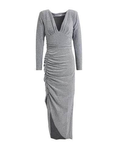 Midi-Kleid Damen Silber 32,34,36,38 Damen