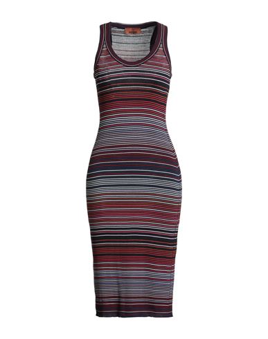 Missoni Woman Midi Dress Midnight Blue Size 8 Cotton, Viscose