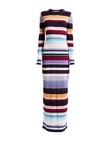 Missoni Woman Maxi Dress Midnight Blue Size L Virgin Wool, Viscose In Multi